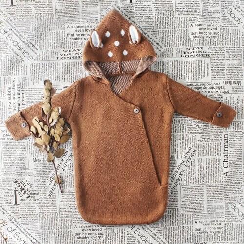 Blotona Newborn Baby Sleeping Bag, Wrap Swaddle Solid Color Long Sleeve Hooded Blankets for Bed Home Stroller