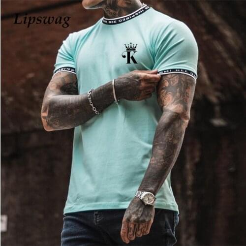 Vintage Letter Print Patchwork Slim Tee Shirt Men New Casual O Neck Tops Pullover Summer Fashion Mens Short Sleeve T Shirts 2021