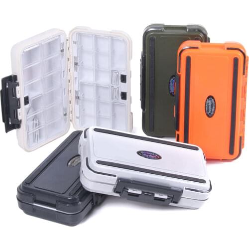 Fishing Tackle Box Waterproof Double Side Bait Lure Hooks Storage Boxes Carp Fly Fishing Accessories 12-30 Compartments