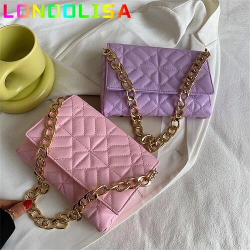 Metal Thick Chain Bags for Women Designer Armpit Brand Shoulder Underarm Female Totes Bag Za Handbag Baguette 2021 Fashion Flap