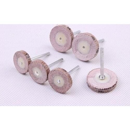 5PCS/Lot Blinds Daibing Impeller Grinding Sandpaper Flap Wheel Head 3mm Shank Mandrel for Rotary Mini Drill Polish Tool