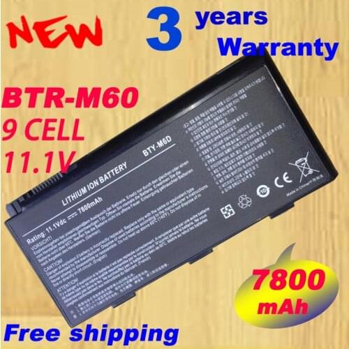 Laptop battery BTY-M6D E6603 For MSI GT60 GT660 GT660R GT663 GT663R GT670 GT680 GT680DX GT680DXR GT680R