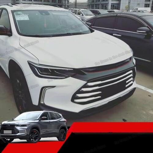 Lsrtw2017 Stainless Steel Car Front Grill Middle Net Strip Trims for Chevrolet Trax Tracker Opel Mokka 2019 2020 2021