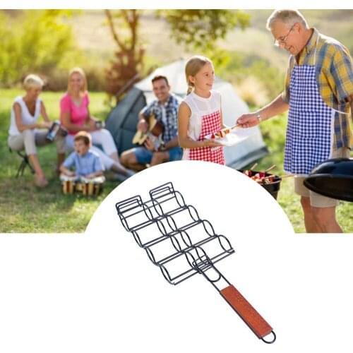 BBQ Grill Basket Stainless Adjustable Corn Grilling Basket for Camping Barbecue Outdoor Activities
