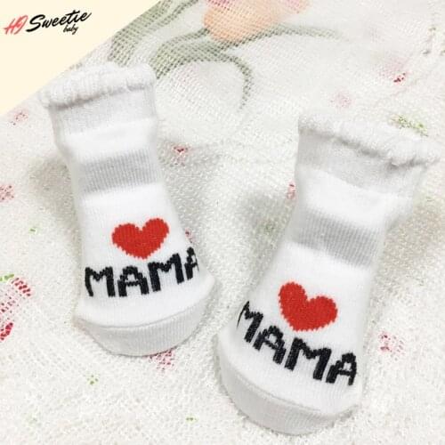 Baby Socks Girls Boys Baby Soft Socks for Newborn Toddler Stripe Letter Printed Spring Summer Infant Socks Warm 0-6 Months