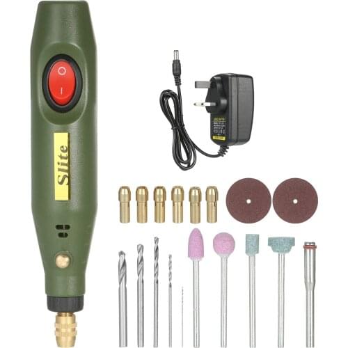 12V Rotary Tool Electric Grinder 5000-15000rpm Variable Speed Rotary Cutter with 24Pcs Attachments for Crafting Projects