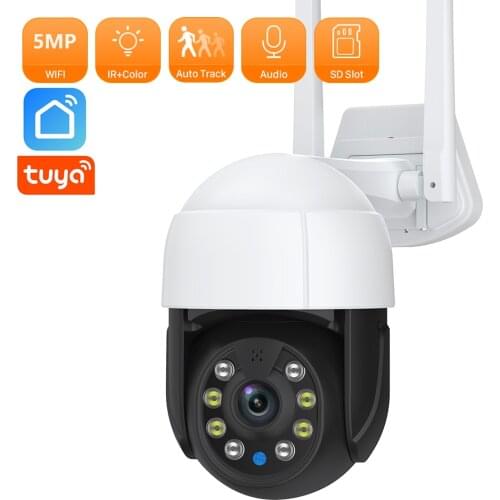 ANBIUX 5MP Tuya Wifi IP Camera Outdoor Wireless Auto Tracking Security Camera 5X Digital Zoom Security CCTV Camera Surveillance