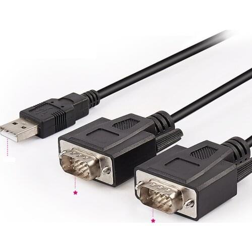 USB 2.0 to RS232 Serial DB9 splitter converter cable FTDI CHIP for win10/8/7 Mac.os. ZE537A