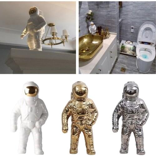 Ceramic Astronaut Statues Sculpture Figurine Ornament Desktop Desk Table