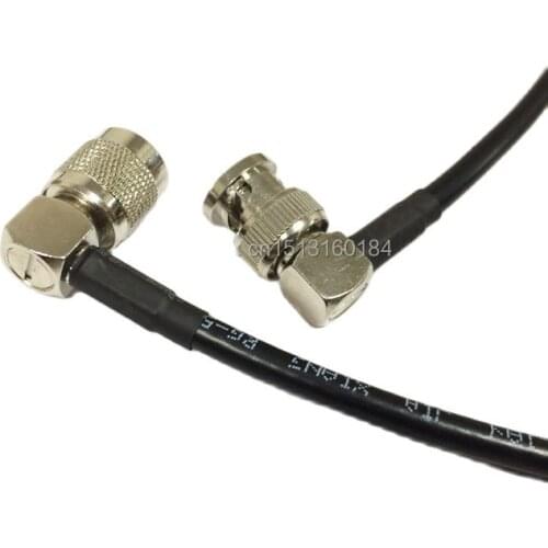 New Modem Coaxial Pigtail TNC Male Plug Right Angle Switch BNC Male Right Angle Connector RG58 Cable 50CM 20" Adapter
