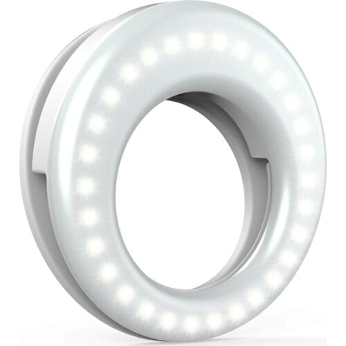 Selfie Light Ring Lights LED Circle Light Cell Phone Laptop Camera Photography Video Lighting Clip On Rechargeable