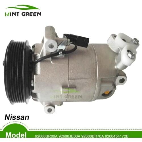 For A/C AC Compressor Nissan Renault Espace Laguna nissan qashqai ac compressor 1.6 92600BR00A 92600JE00A 92600BR70A 8200454172B