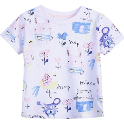 Little Maven New Summer Brand Children Boys Girls Lovely Graffiti Printed O-neck Short Quality Cotton Fashion Casual Tshirt
