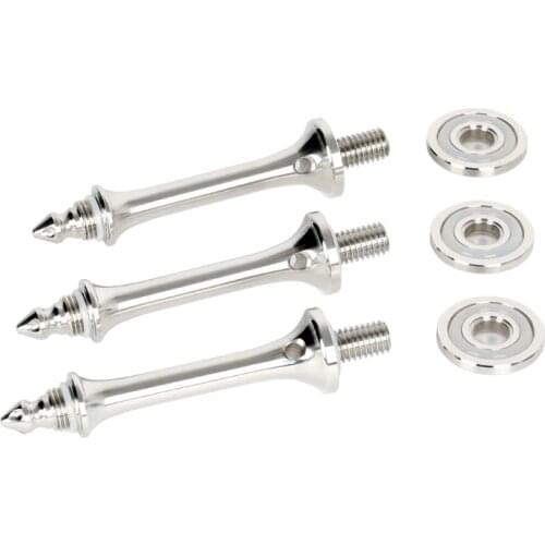 Marsace MTF-10L 97mm tripod spikes stainless steel spikes 3pcs set 3/8 screw stainless steel spike