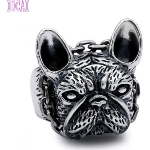 S925 sterling silver jewelry creative tiger dog personality men vintage Thai silver ring mens fashion silver ring