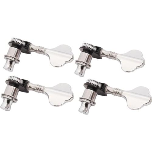 A Set of 4 Pcs Chrome B Tuning Pegs Machine Heads Tuners for B Guitar Accessories Parts Musical Instrument(4R)