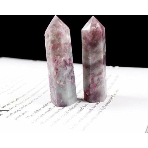 Natural Crystal Raw Stone Tourmaline Tower Quartz Crystal Point Wand Specimen Reiki Healing Obelisk Wand Treatment Stone Gift