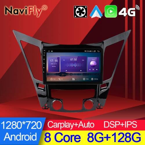 QLED 1280*720 Android 10.0 Car Radio Navigation GPS Player For Hyundai Sonata 6 YF 2009 - 2014 Octa Core 6GB+128GB No 2 Din DVD