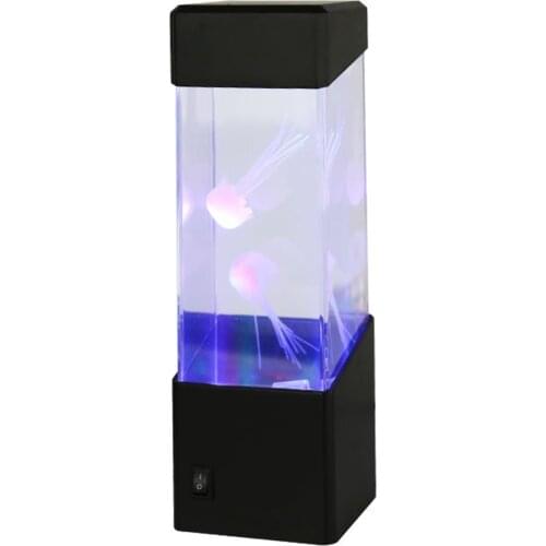 Jellyfish Night Light Mini Desktop Aquarium Jellyfish Mood Light with Color Changing Light Effect for study, kids room