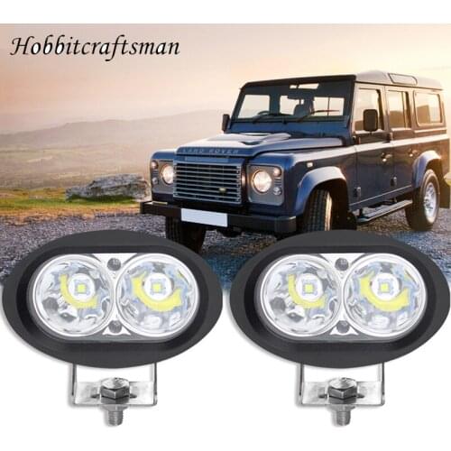 New 20W 2pcs Car LED Work Light Motorcycle Car Offroad 4x4 4WD Spotlight Lamp 4D 12V 24V White Yellow IP67 Waterproof