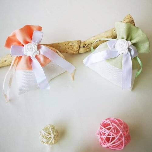 New Year gift 10x12cm polyester bag candy gift boxes for wedding favours packaging for soap wedding bag candy sweet bags