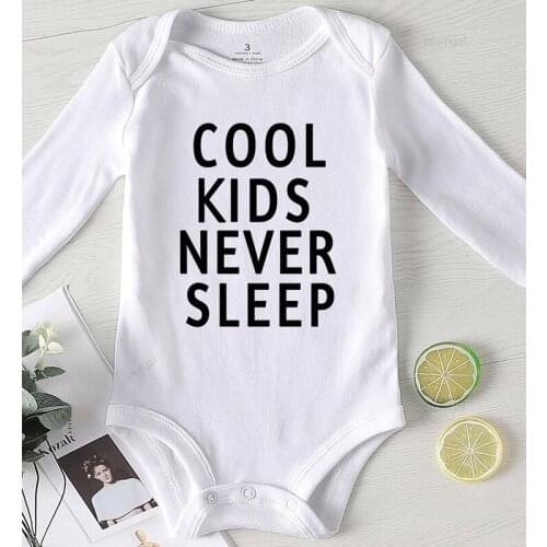 Baby Clothes Toddler Girl Winter Clothing Bodysuit for Babies Autumn Jumpsuit Boys Summer Costume Cool Kids Never Sleep