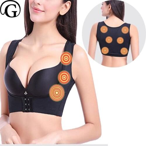 PRAYGER New Magnet Bras Lifter Push Up Breast Supportor X Back Body Shaper Top Hook Control Sleeveless Corset