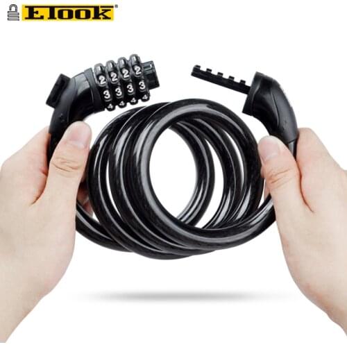 Premium Etook Bicycle Coded Wire Cable Lock Cycle Combination Retractable Lock Mountain Bike Anti Theft Security Lock For Home