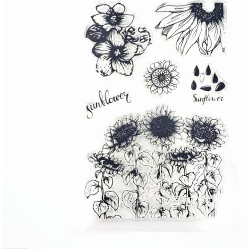 Sunflower Transparent Silicone Stamp Seal For DIY Scrapbooking Album Decorative Clear Stamp Office School Supplies Stationery