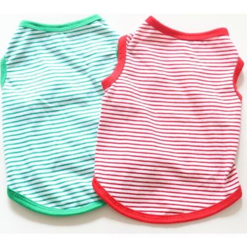 Dog Shirts Summer Striped Casual Pet Vest Comfortable T-Shirt Dog Clothes For Small Medium Dogs Puppy Cats