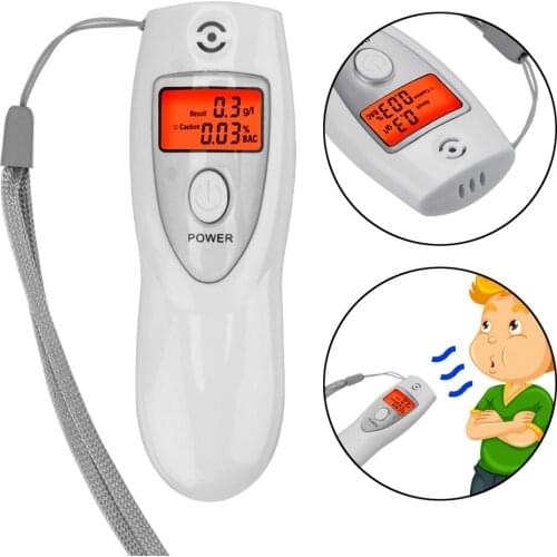 Handheld Analyzer Breathalyzer Digital Alcohol Detector Inhaler Alcohol Meters LCD Digital Breath Alcohol Tester Portable