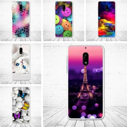 Soft Silicone Phone Case For Nokia 6 Case TPU Protective Cover For Nokia6 Cover Back Cute Pattern Cartoon Shells For NOKIA 6 Bag