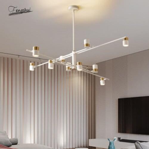 Modern Wrought Iron LED Chandelier Lighting Nordic Minimalist Chandelier for Restaurant Cafe Living Room Decoration Chandelier