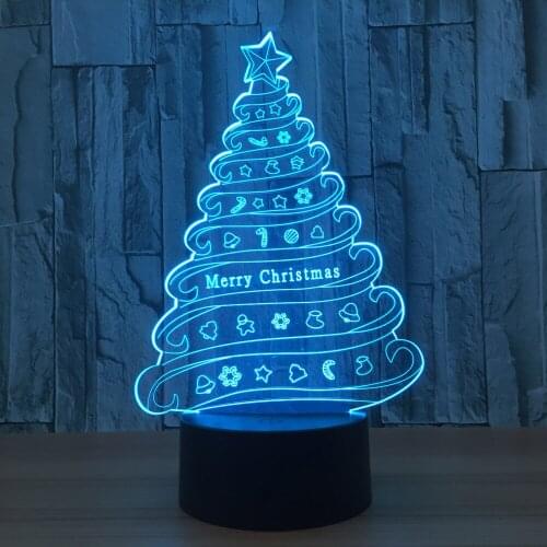 Moderne 3d Table Lamps For Living Room Christmas Night Lights For Children Deco Enfant Chambre Desk Lamp For Bedroom