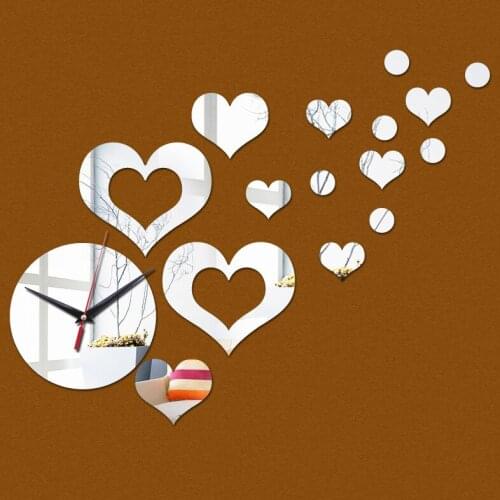 Mirror wall clock watch home decoration clocks reloj de pared clock sticker Quartz Living Room Acrylic Modern