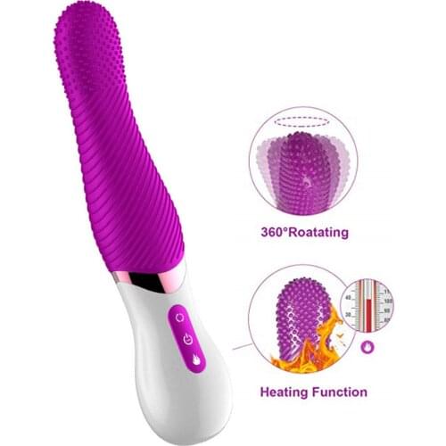 FOX heating 7-speed rotation Tongue vibrator Oral Clitoris Stimulator vibrators for women vibrating rotating tongue sex toy
