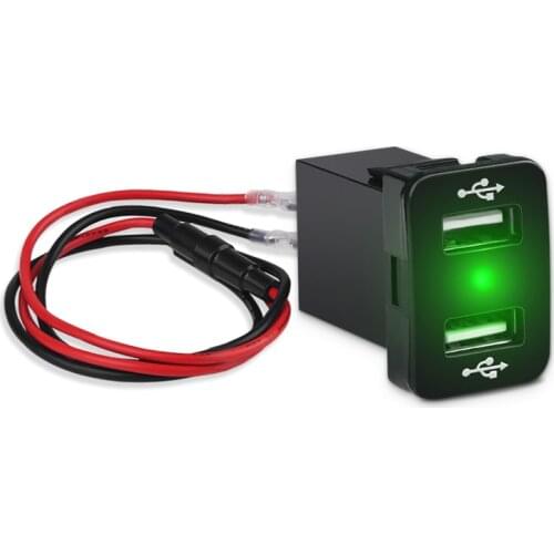 5V 4.2a Dual Port USB Car Charger 2.1A+2.1A Led Display Light 12V 24V Fast Car Charger For Toyota Corolla Levin Prado REIZ Camry