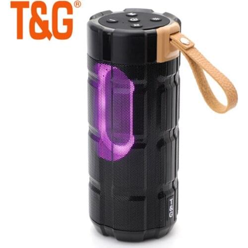 TG Wireless Bluetooth-compatible Speaker Portable Speaker Powerful High Boombox Waterproof Bass HIFI TF FM Radio with LED Light