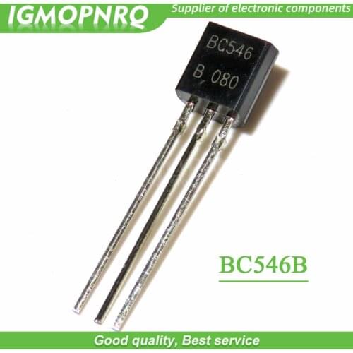 50pcs BC546B BC546 TO-92 Bipolar Transistors - BJT NPN 80Vcbo 80 Vceo 200mA 500mW Trans new original
