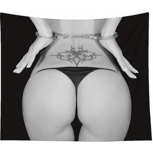 Body Art Girl Buttocks Sexy Artistic Poster Wall Carpet Canvas Painting Flags Banners Tapestry Bedside Background Wall Hanging 6