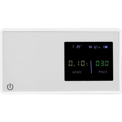 Household Air Quality Detector PM2.5 HCHO Tester with Electricity Quantity Temperature Humidity Display Formaldehyde Detection