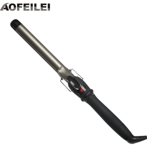 Digital Temperature Control Styling Tools Ceramic rotating Hair Curling Iron Hair Curler Roller Curling Wand EU Plug Flat Iron