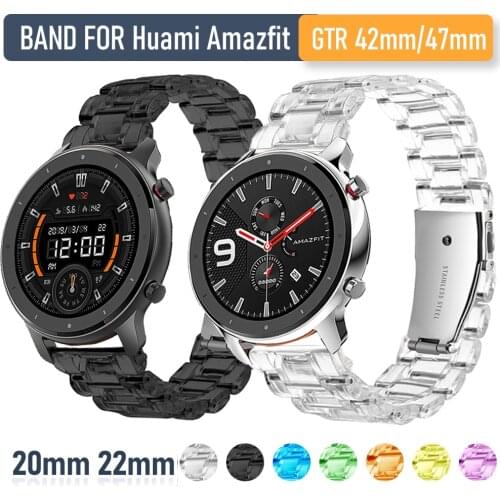 Colour Transparent Wrist Band for Huami Amazfit GTR 42mm 47mm Watch Strap for 20mm 22mm Smart Watch Sports Watchband Bracelet