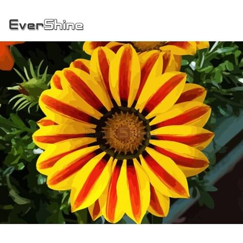 EverShine Oil Painting By Numbers Kit Hand Painted Wall Art Sunflowers Drawing Canvas Home Decoration
