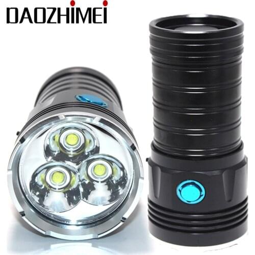 6000LM LED flashlight 3*xhp50.2 outdoor camping tactical USB torch Light 3 Modes LED Flash Light Waterproof Torch