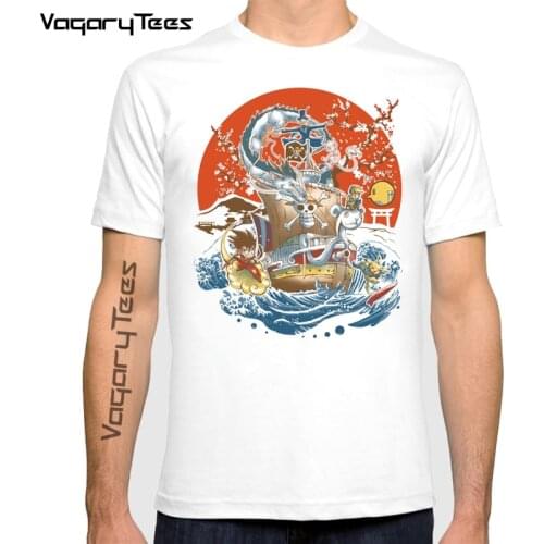 Vagarytees japanese ANIME world Print T Shirt Men Fashion Summer O-Neck Cartoon character Short Sleeve Top T-Shirt