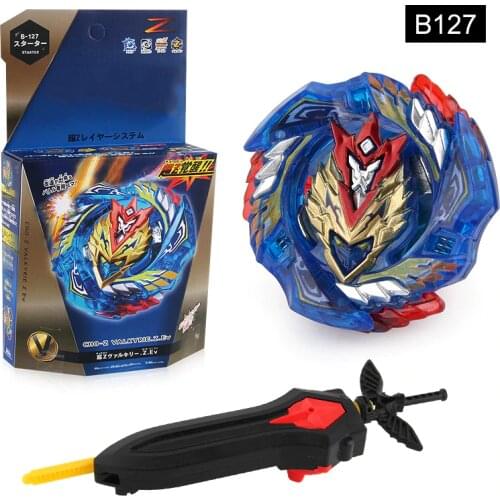 Valkyrie Gyroscope Bey blade Burst Gyro Toy Super Z Series B-127 Undefeated with Upgraded Two-way Holy Sword Launcher
