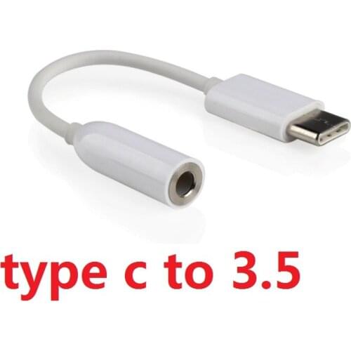 Type-C to 3.5mm Earphone cable Adapter usb 3.1 Type C USB-C male to 3.5 AUX audio female Jack for Xiaomi 6 Mi6 Letv 2 pro 2 max2