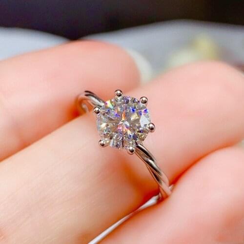 Romantic Wedding & Engagement Jewelry Unique Style Promise Ring 925 Sterling Silver Luxurious Women Ring High Quality Diamond