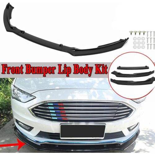 Car Front Bumper Lip Body Kit Spoiler Diffuser Protector Cover Bumper Deflector Lips Guard For Ford Fusion For Mondeo 2017-2018
